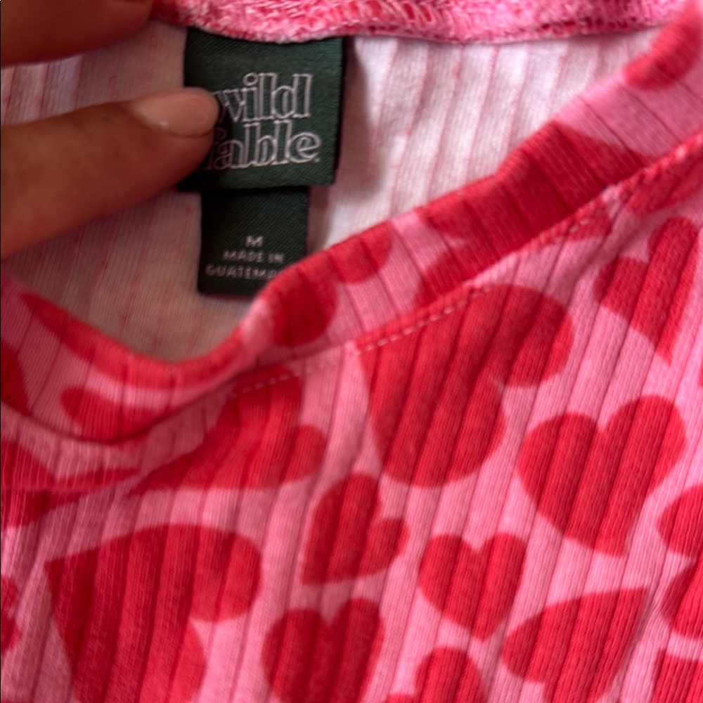 Red and Pink Heart Print Tee - Picture 2 of 3